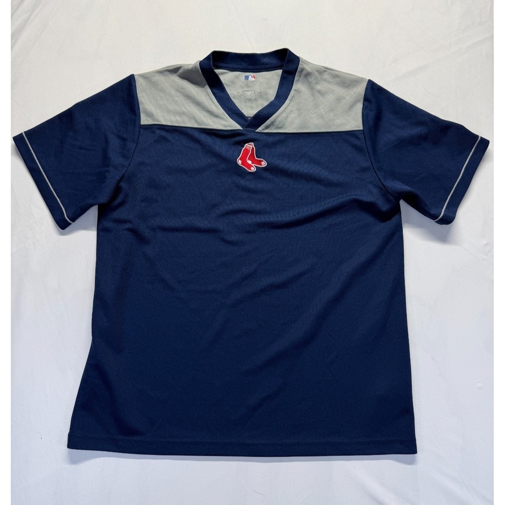 Boston Red Sox Jersey Mens Large Blue Gray Genuine Merchandise Baseball MLB